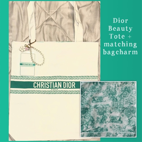 Christian Dior Tote Bag with Matching Bag Charm